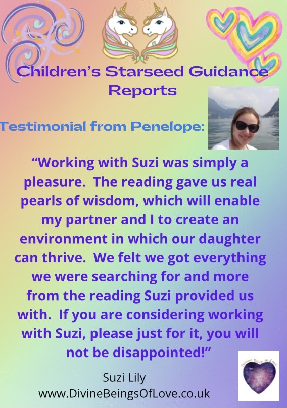 Children’s Starseed Guidance Reports Testimonials